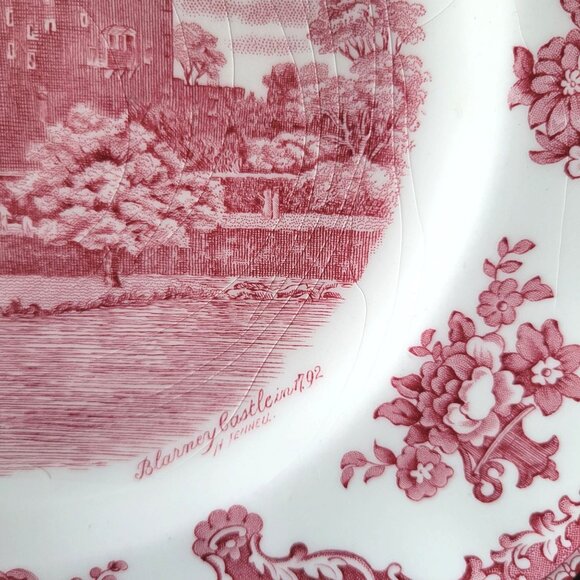Vintage Johnson Bros Old Britain Castles Pink Dinner Plate *Crazing - Picture 3 of 7